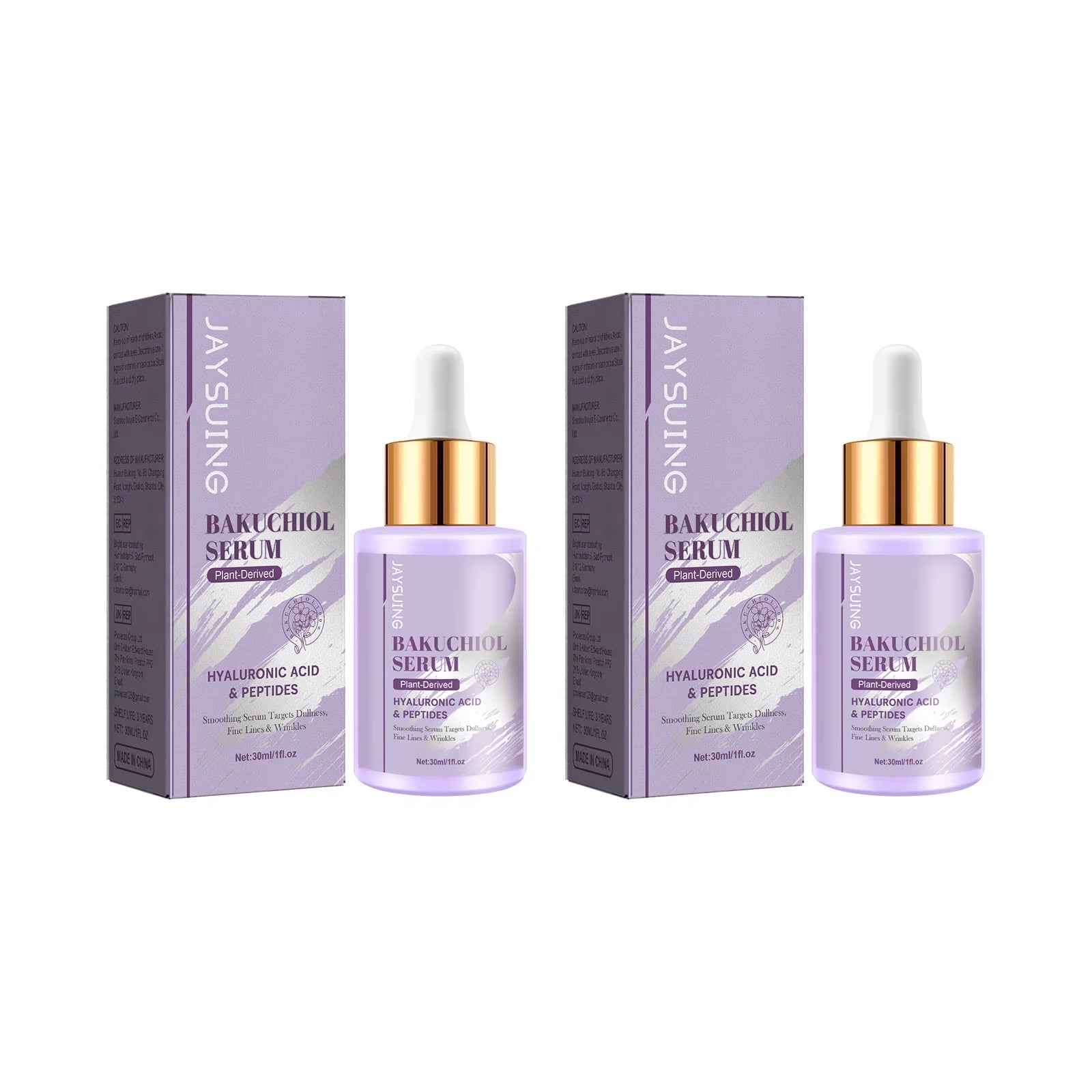 Bakuchiol Facial Rejuvenation Serum anti Wrinkle Fade Fine Lines Firming Skin Elasticity Improve Radiance Face Hydrating Essence