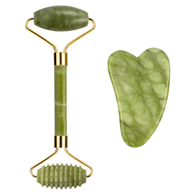 Revitalize Your Skin with the Gua Sha Jade Massager Roller - Enhance Beauty and Reduce Tension for Face, Neck, and Eyes