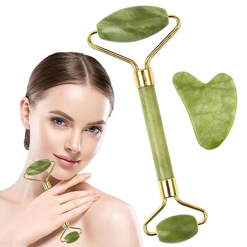 Revitalize Your Skin with the Gua Sha Jade Massager Roller - Enhance Beauty and Reduce Tension for Face, Neck, and Eyes