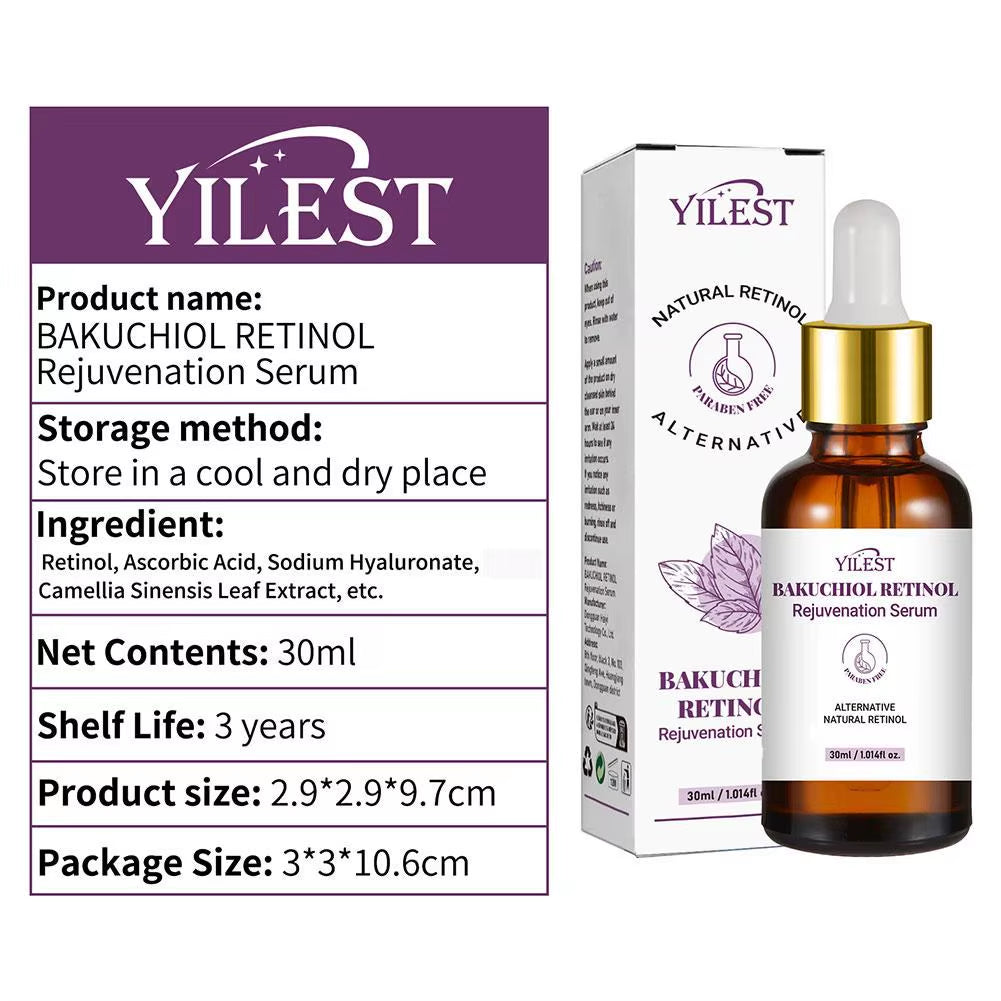 1/2PCS Bakuchiol Retinol Rejuvenation Serum for Face Minimize Wrinkles Retinol & Vitamin Face Serum Skin Firming Skin Care
