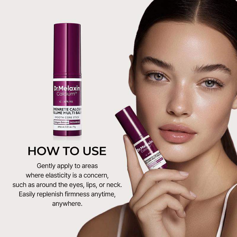 Calcium Multi Balm eye stick in a purple twist-up tube with a white label and compact design