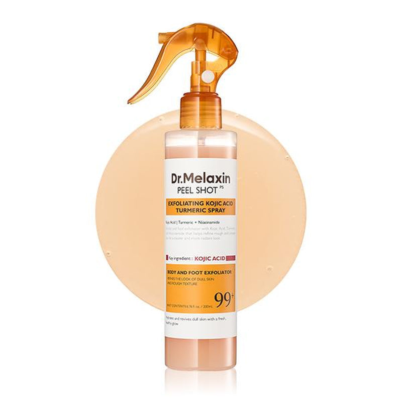 Revitalize Your Skin with Dr.Melaxin Peel Shot: Exfoliating Kojic Acid & Turmeric Spray - 200Ml for Pore Clearing & Repair