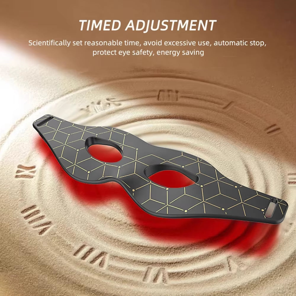 Revitalize Your Eyes with the Red Light Silicone Eye Mask - 7 Color LED Photon Therapy for Eye Fatigue, Wrinkles, and Dark Circles - Wireless Convenience!