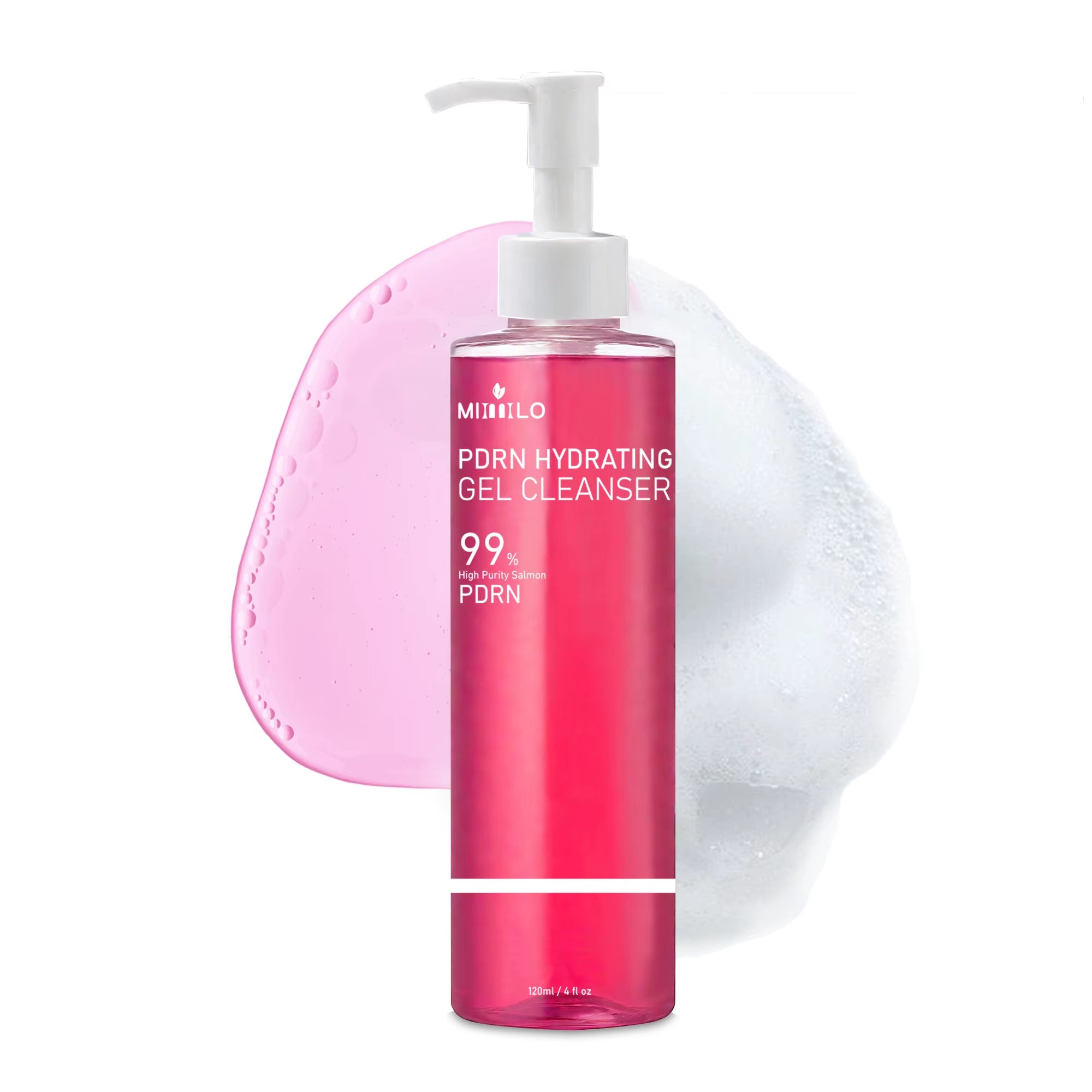 Experience Radiant Skin with DNA PDRN Salmon Pink Foam Cleansing Gel - Deep Cleansing, Oil Control, and Blackhead Removal