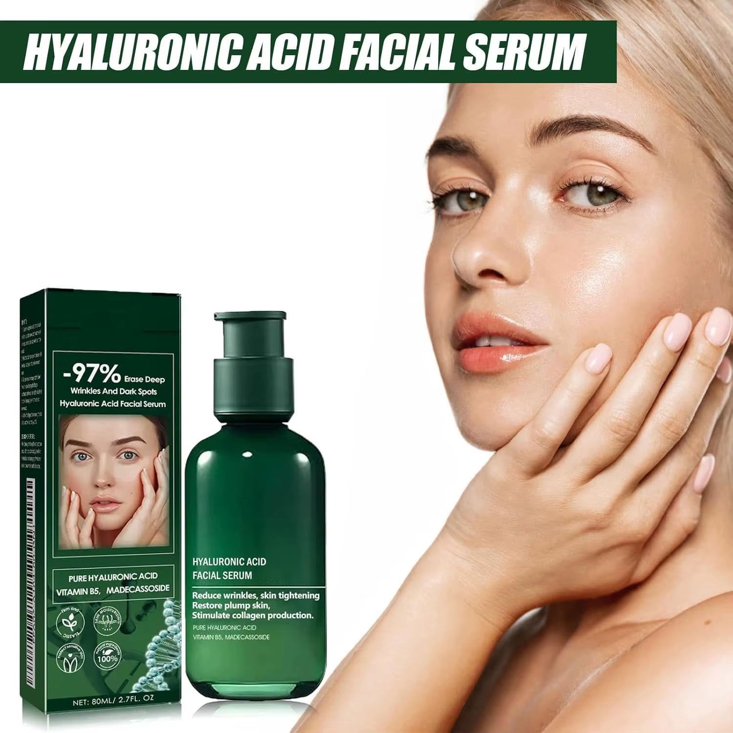 Facial Neck Skin Firming Regeneration Hyaluronic Acid Lifting Restore Plump Skin Anti-Aging Wrinkles Moisturizing Essence