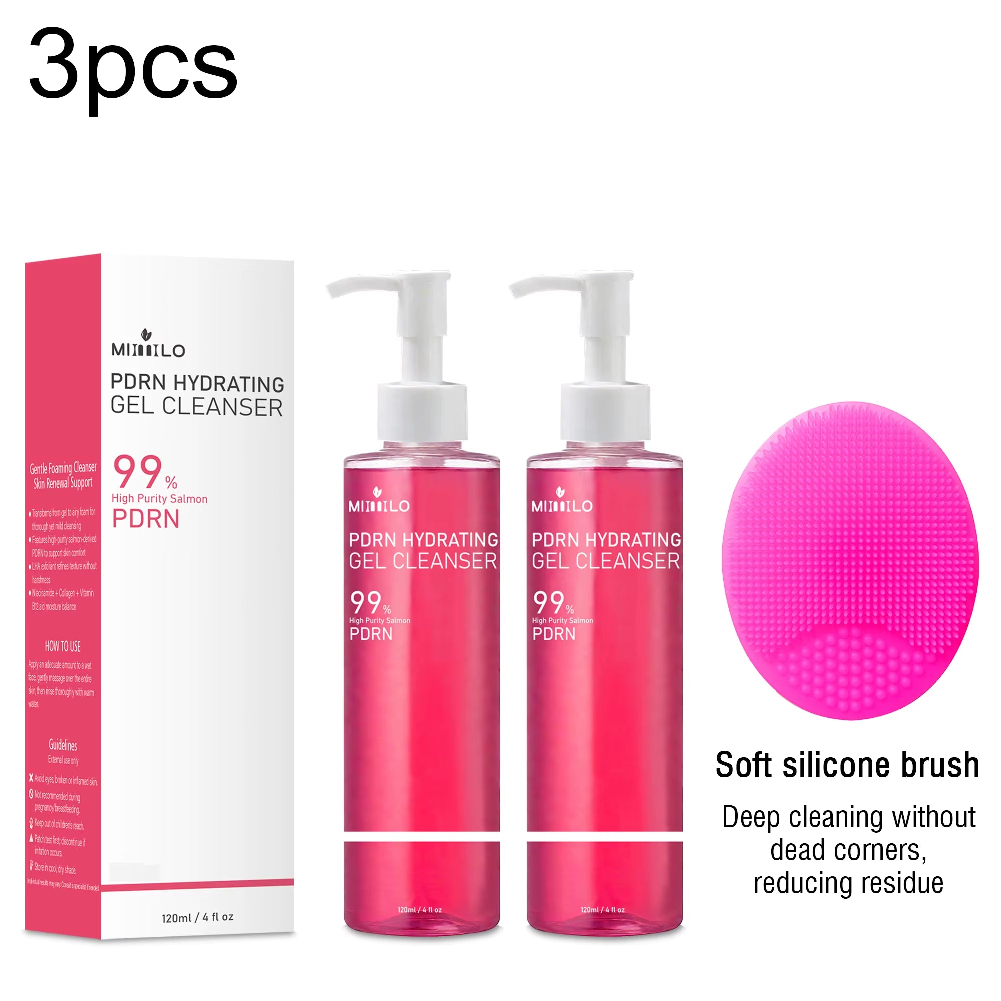 Experience Radiant Skin with DNA PDRN Salmon Pink Foam Cleansing Gel - Deep Cleansing, Oil Control, and Blackhead Removal