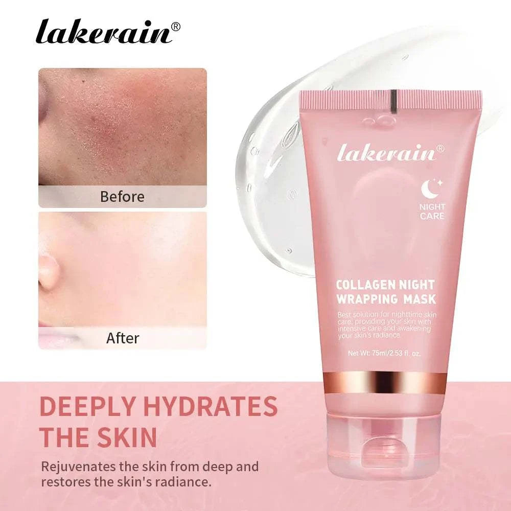 Firming collagen night mask for skin elasticity care