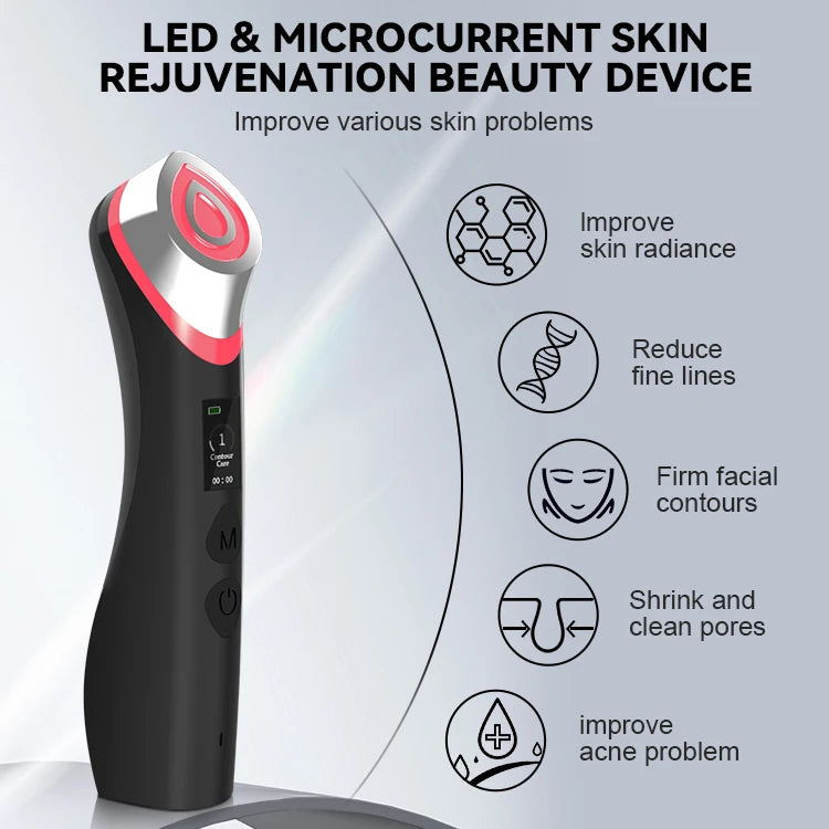 Glass Glow Booster Facial Neck Skin Lifting and Firming Anti-Wrinkle Anti-Puffiness Device for Skin Rejuvenation
