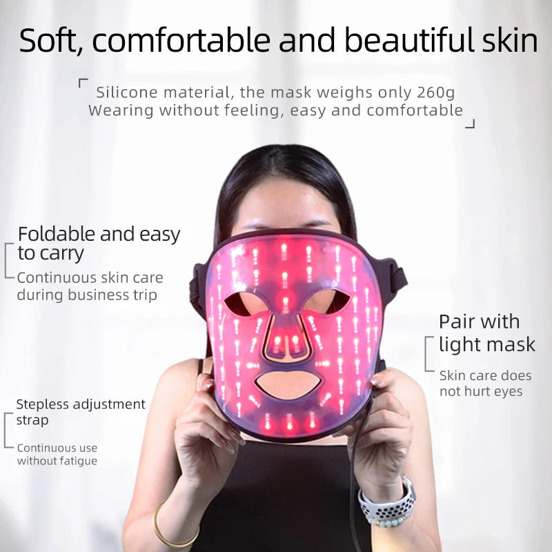 2026 Newest LED Face Mask Quality Certifications Led Face Mask Silicone Daily Skincare Routine Post-Workout