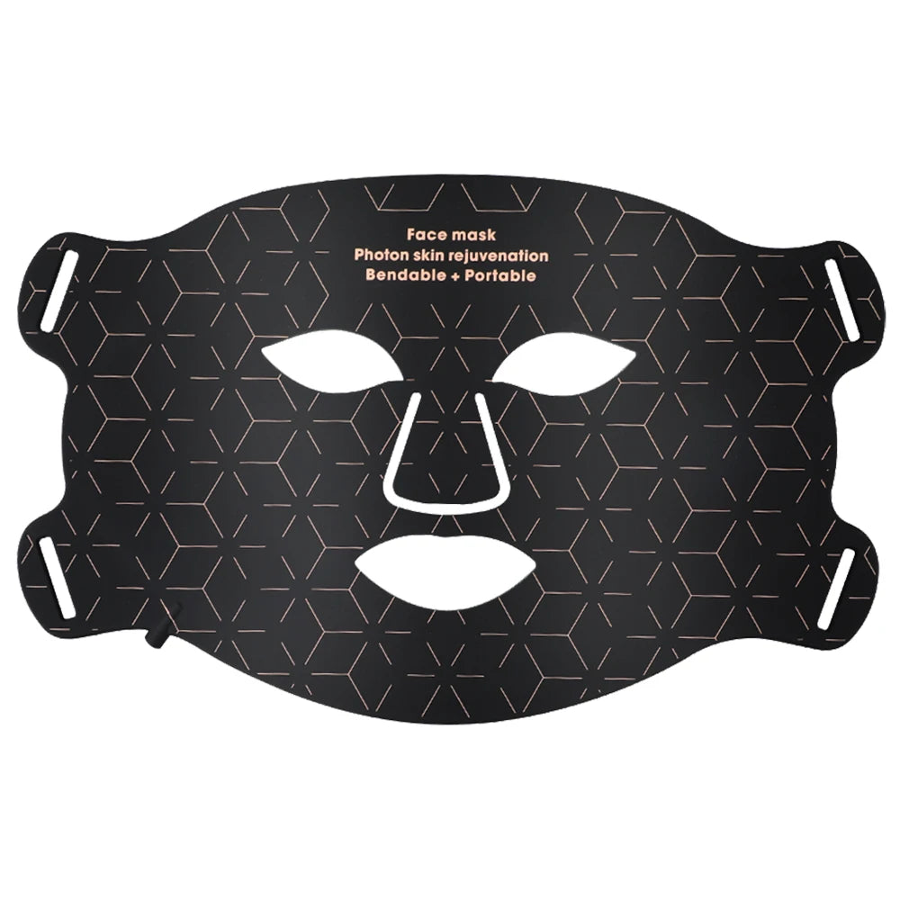 2025 Popular Soft Portable Led Facial Face Mask 4 Colors 460 590 630 850nm Red Light Photon Therapy Skin Care Face Mask