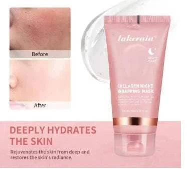 Collagen wrapping mask for dry and dull-looking skin