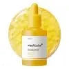 Hydrating Firming Serum in a clear pump bottle, with a white label and bright yellow liquid formula