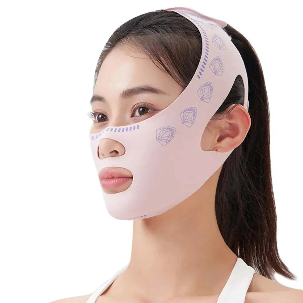 Adjustable facial firming band for lower face care