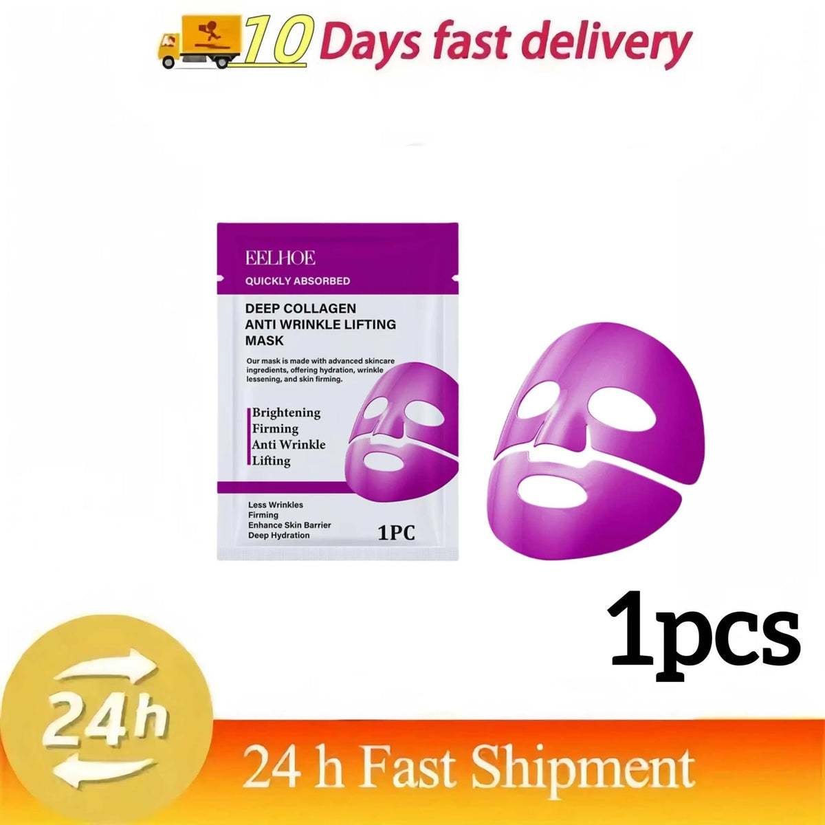 Korean-style collagen facial mask for smoother-looking skin