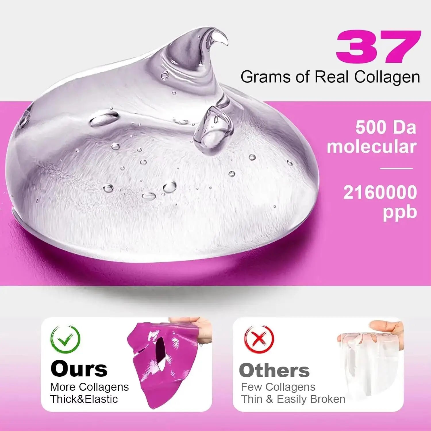 Collagen Anti Wrinkle Facial Mask Anti Aging Fade Fine Lines Firm Skin Whitening Moisturizing Lifting SkinCare Korean Cosmetics