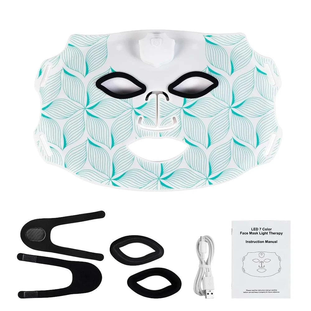 LED facial beauty mask for smoother-looking skin