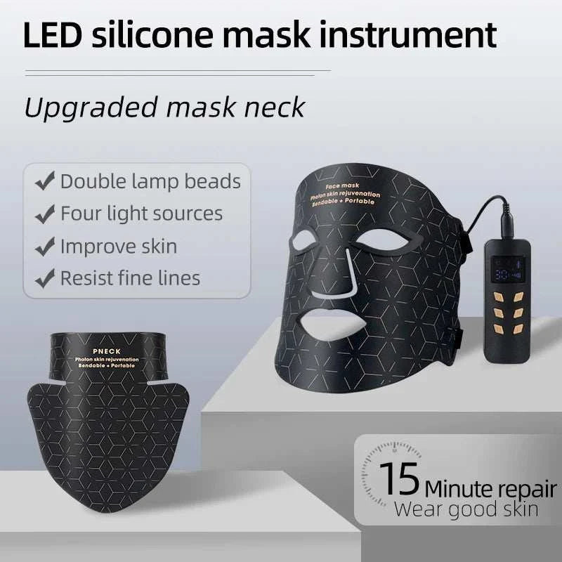 4-Color NIR LED Red Light Therapy Facial Mask