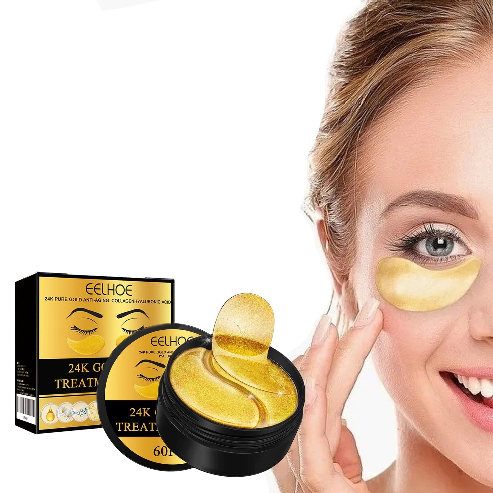 24K Gold Under Eye Patches
