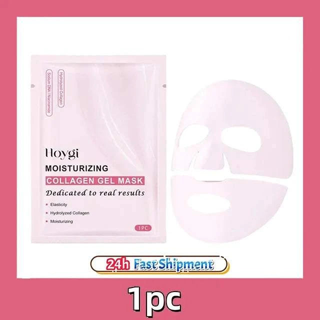 Pink hydrogel face mask for hydration and radiant-looking skin