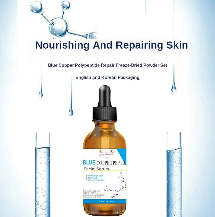 Lightweight copper peptide serum for daily facial care