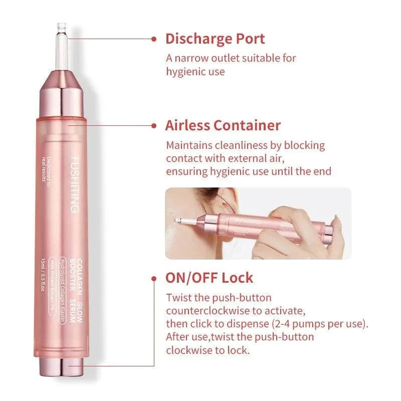Wrapping Peel-Off Mask in a rose-gold airless pump tube with a slim discharge nozzle and ON/OFF lock.