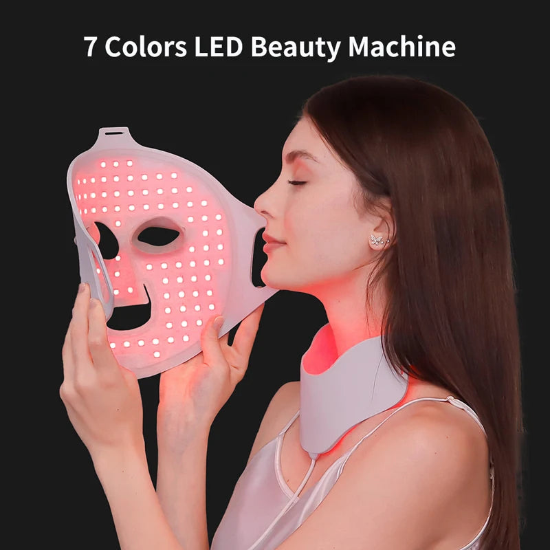 7 Colors LED Silicone Beauty Machine Skin Care Face Mask for Home Use