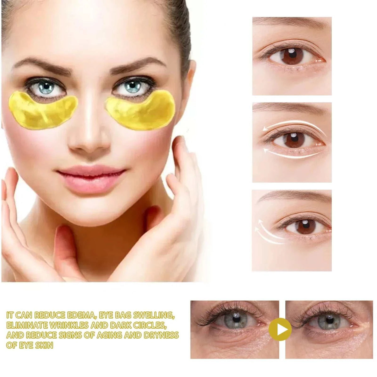 24K Gold Under Eye Patches