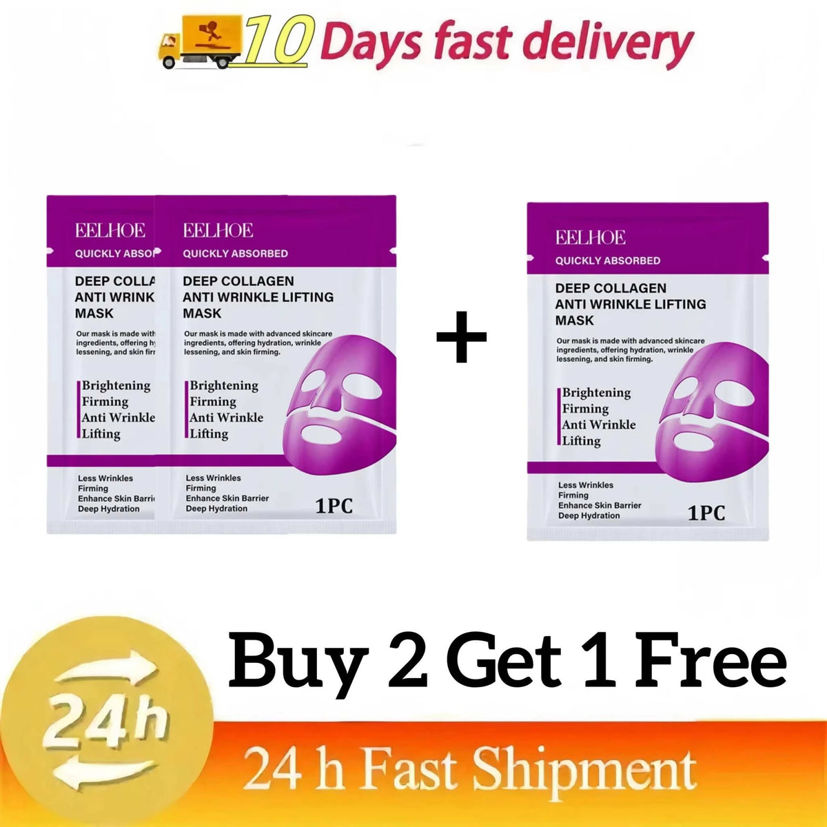 Hydrating collagen face mask for dry, dull-looking skin