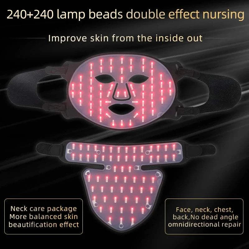 4-Color NIR LED Red Light Therapy Facial Mask