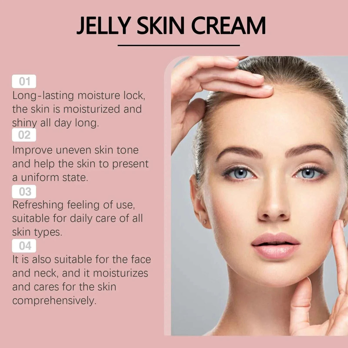 Collagen Jelly Cream facial moisturiser with a lightweight gel texture for smooth, hydrated-looking skin