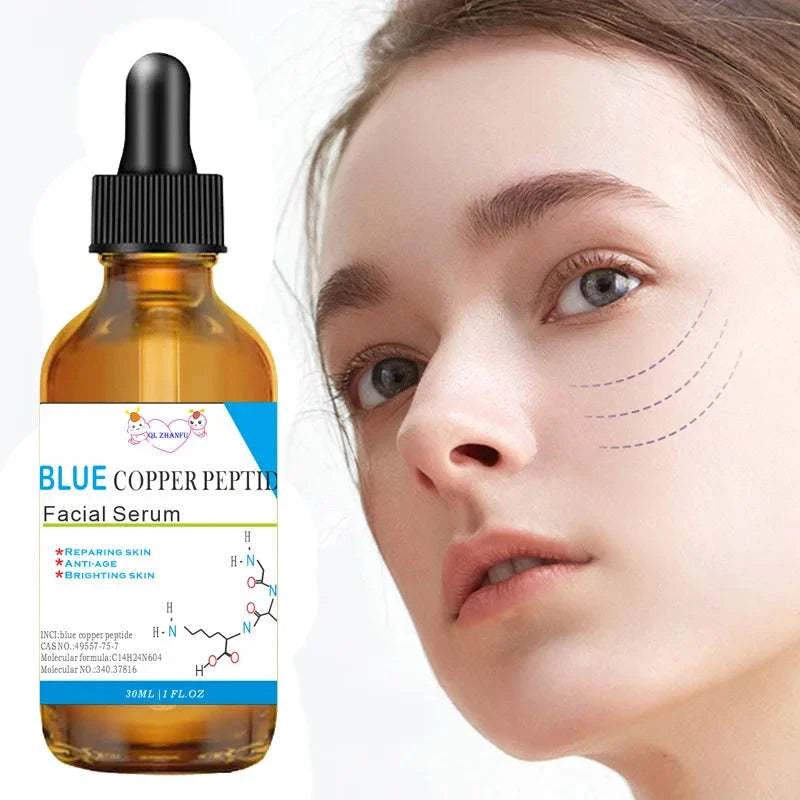 Blue copper peptide face serum with sheep placenta extract