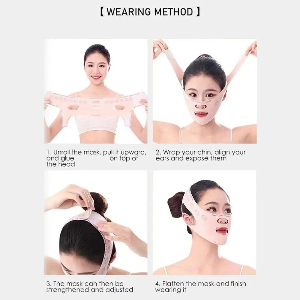 Adjustable V Face Lift Bandage for jawline and chin