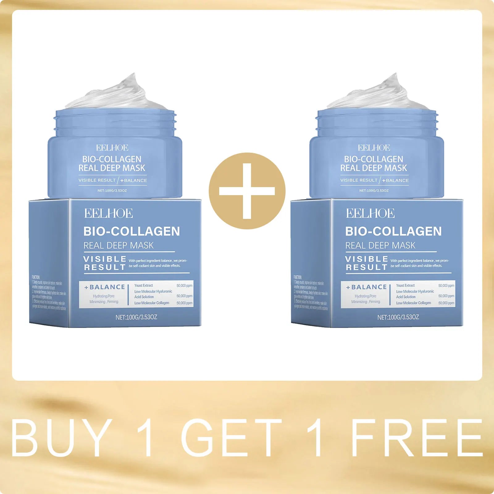 EELHOE Bio Collagen Face Mask Peel off Moisturizing Facial Nicotinamide Smooth Face Skin Deep Cleansing Blackhead Peel off Mask