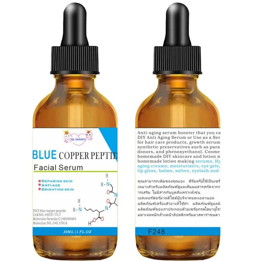 Blue Copper Peptide Facial Serum for firming skincare