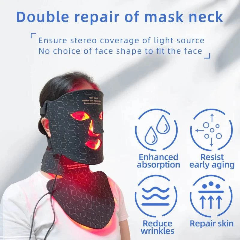 4-Color NIR LED Red Light Therapy Facial Mask