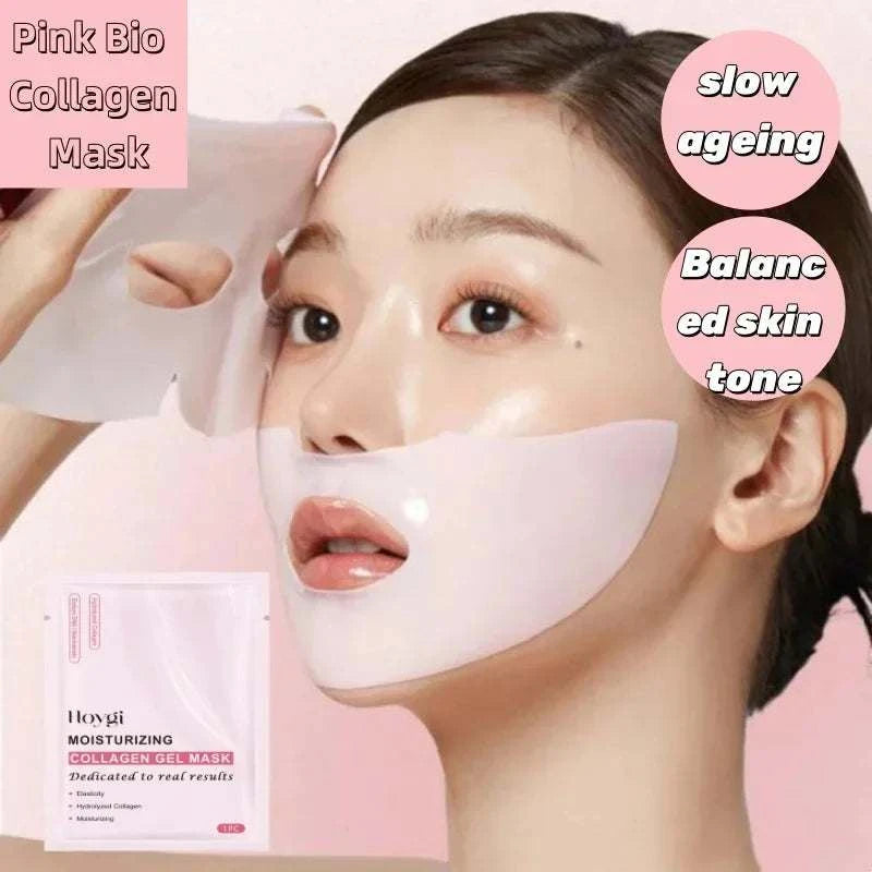 Bio collagen hydrogel mask for dry and dull-looking skin