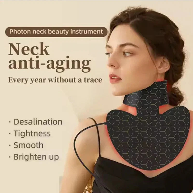 2025 Neck LED Lift Mask Photon Anti-Wrinkle Skin Tightening Neck Beauty Device Skin Brighten Rejuvenation Neck Wrinkle Remover