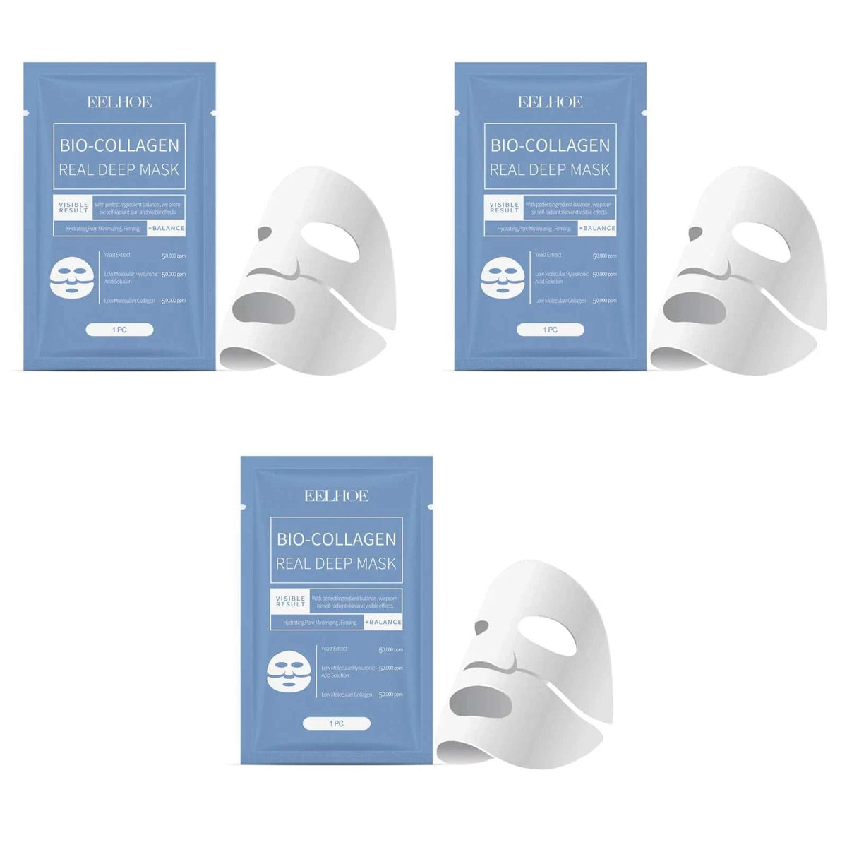 Firming collagen facial mask for smoother-looking skin