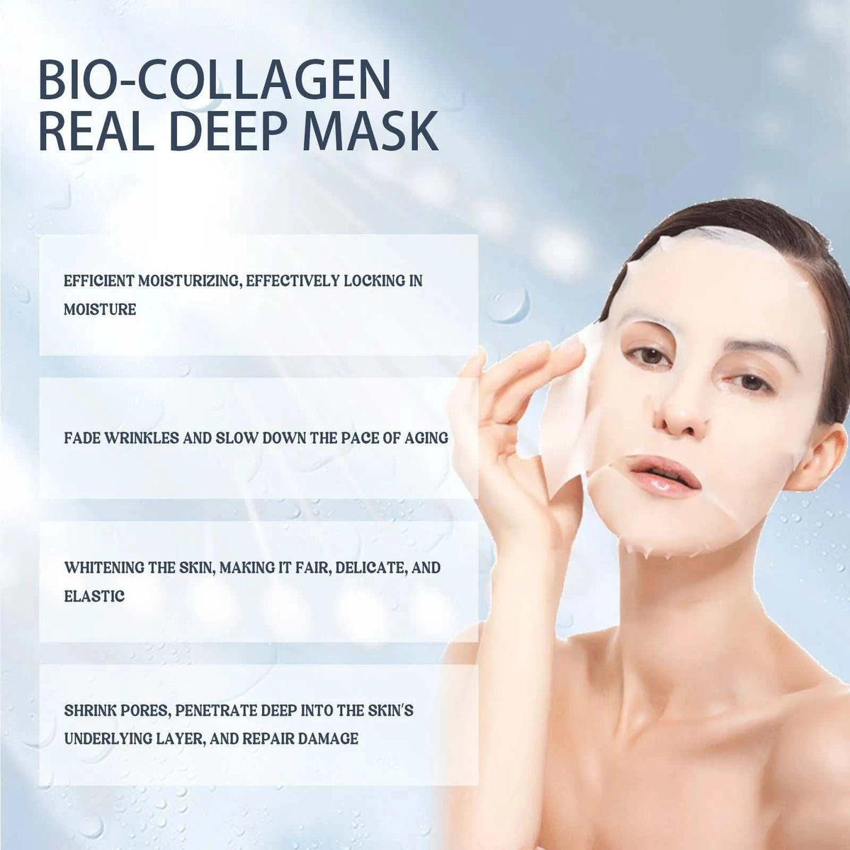 Firming collagen facial mask for smoother-looking skin