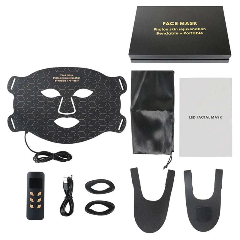 4-Color NIR LED Red Light Therapy Facial Mask