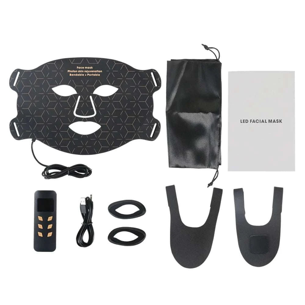 4-Color NIR LED Red Light Therapy Facial Mask