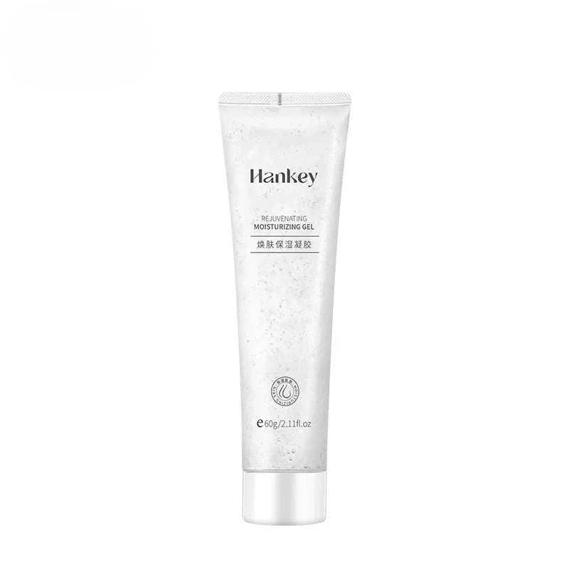 Microcurrent Face Beauty Instrument, white HanKey moisturizing gel tube with silver cap and speckled texture