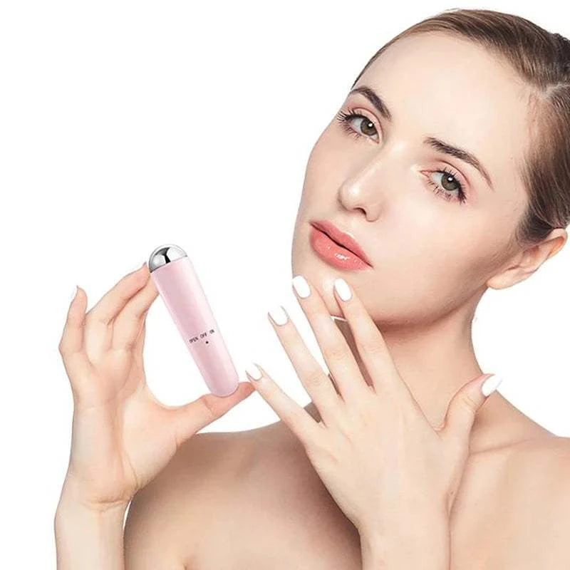 Battery-powered under-eye beauty therapy device