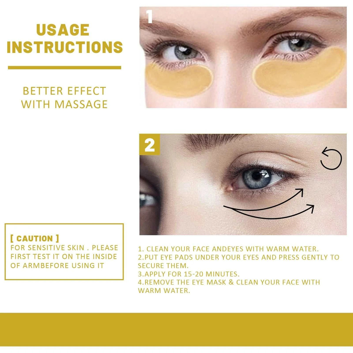 24K Gold Under Eye Patches