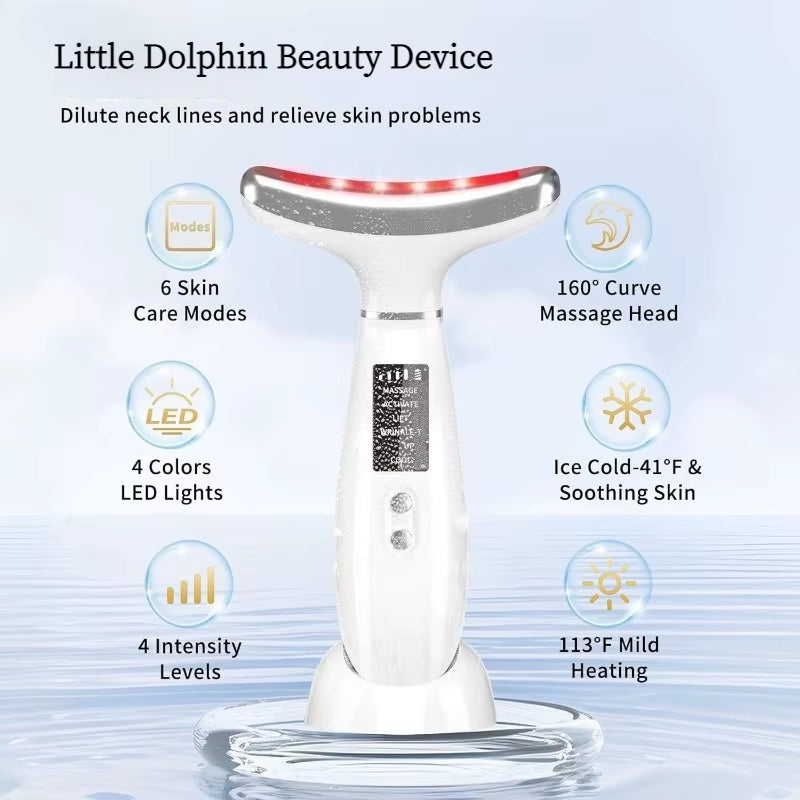 Revitalize Your Skin with the USB Facial Massager - EMS Photon Therapy for Neck and Facial Lifting, Double Chin Reduction, and Firming