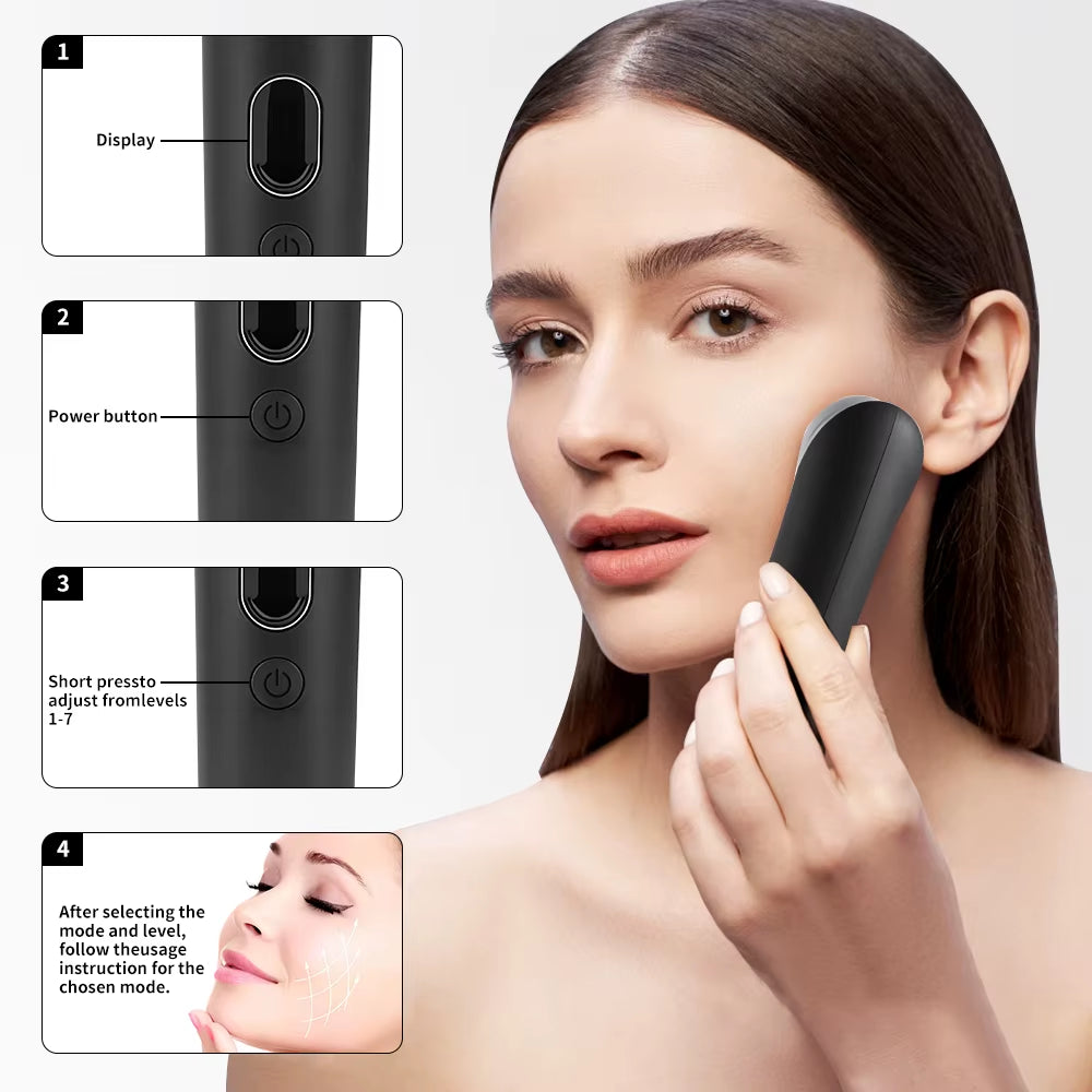 Revitalize Your Skin with the Age-R Booster Pro: 7 Colors EMS Microcurrent Facial Massager for Youthful Glow and Rejuvenation