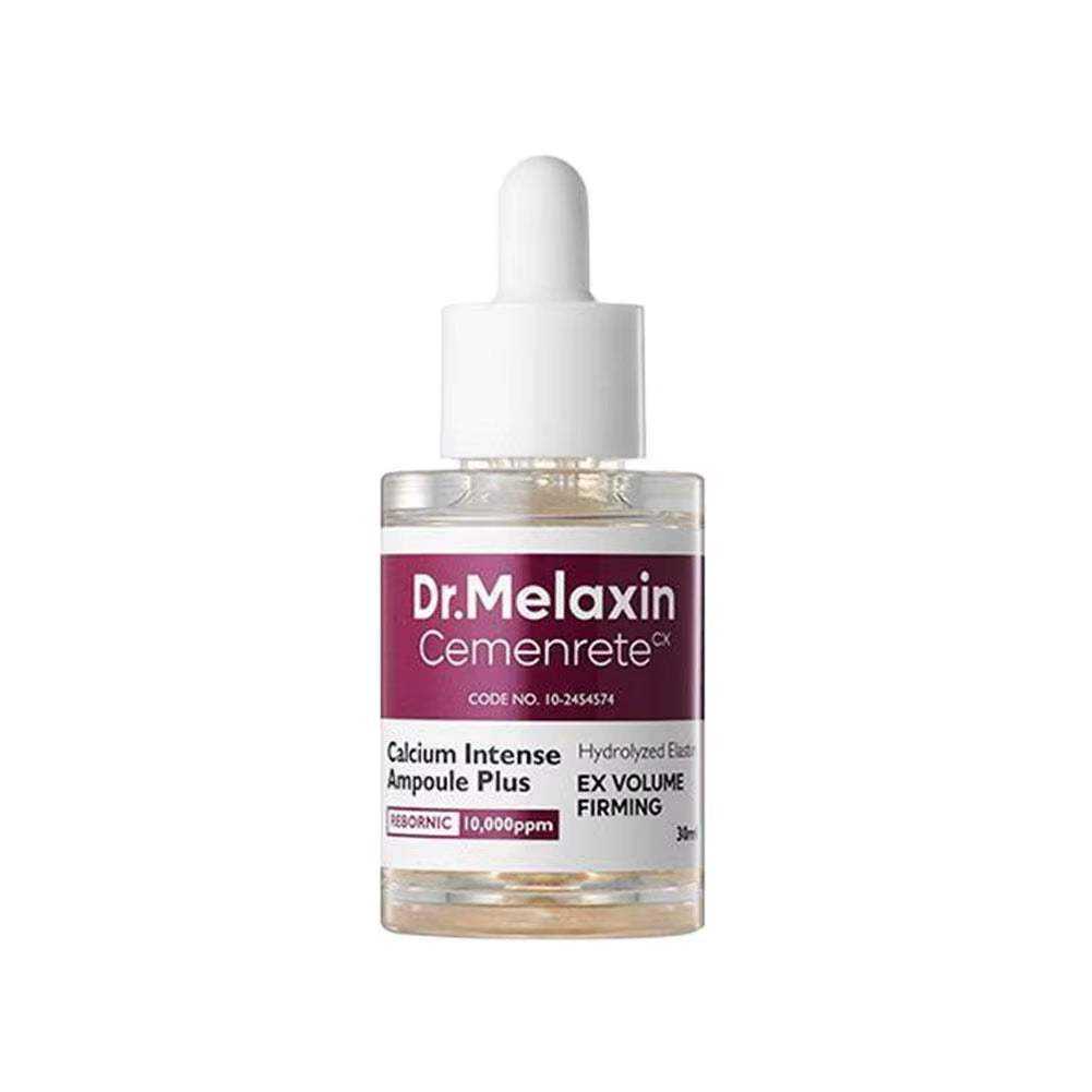 Calcium Intense Ampoule Firming Cream in a clear dropper bottle with a white cap and burgundy label