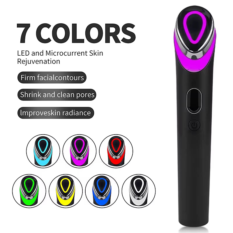 Revitalize Your Skin with the Age-R Booster Pro: 7 Colors EMS Microcurrent Facial Massager for Youthful Glow and Rejuvenation