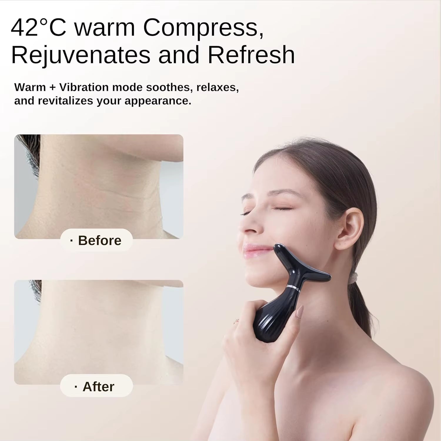 Revitalize Your Skin with the 3-in-1 LED Neck Beauty Device - Microcurrent Facial Massager for Daily Anti-Aging Skincare