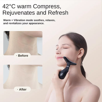 Revitalize Your Skin with the 3-in-1 LED Neck Beauty Device - Microcurrent Facial Massager for Daily Anti-Aging Skincare